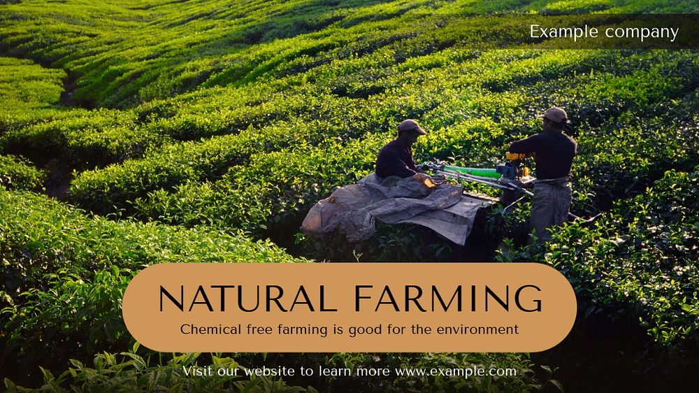 Natural farming  blog banner template, editable text