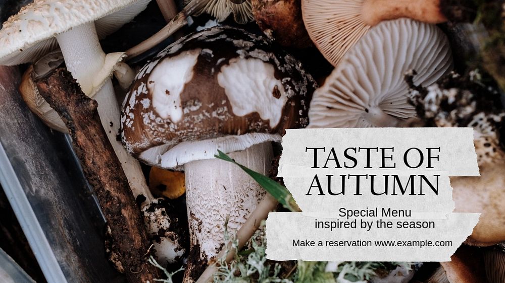 Autumn menu  blog banner template, editable text