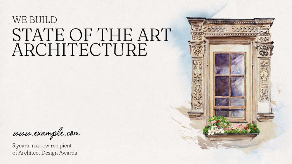 Art architecture blog banner template, editable text