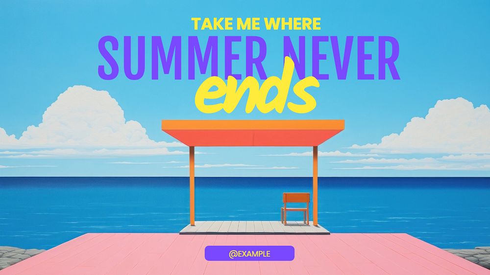 Summer quote blog banner template, editable text