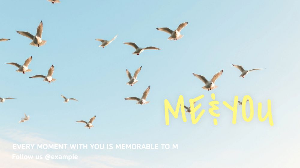 Me & you blog banner template, editable text