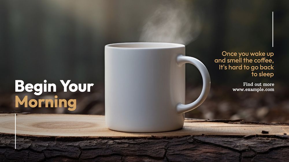 Coffee blog banner template, editable text