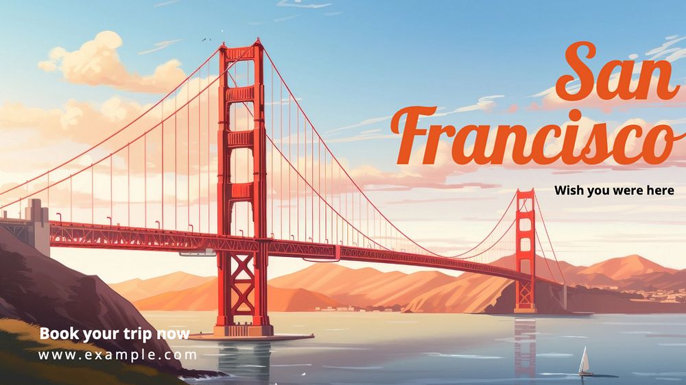 San Francisco blog banner template, editable text