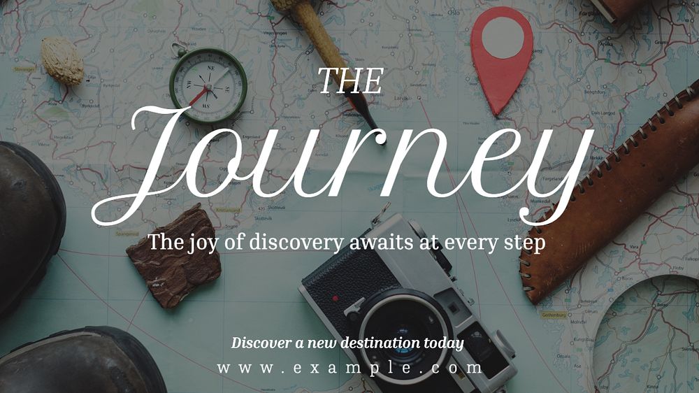 Journey  blog banner template, editable text