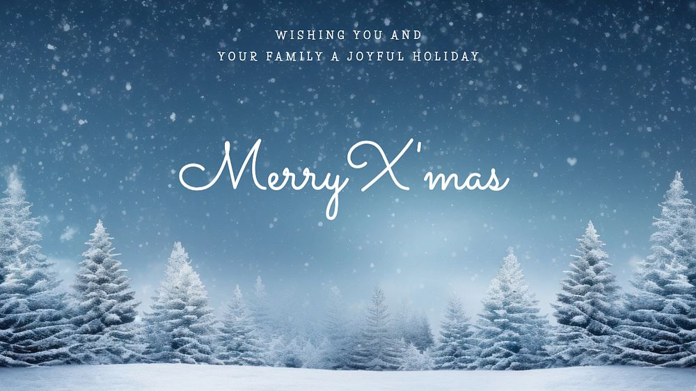 Merry X'mas blog banner template, editable text