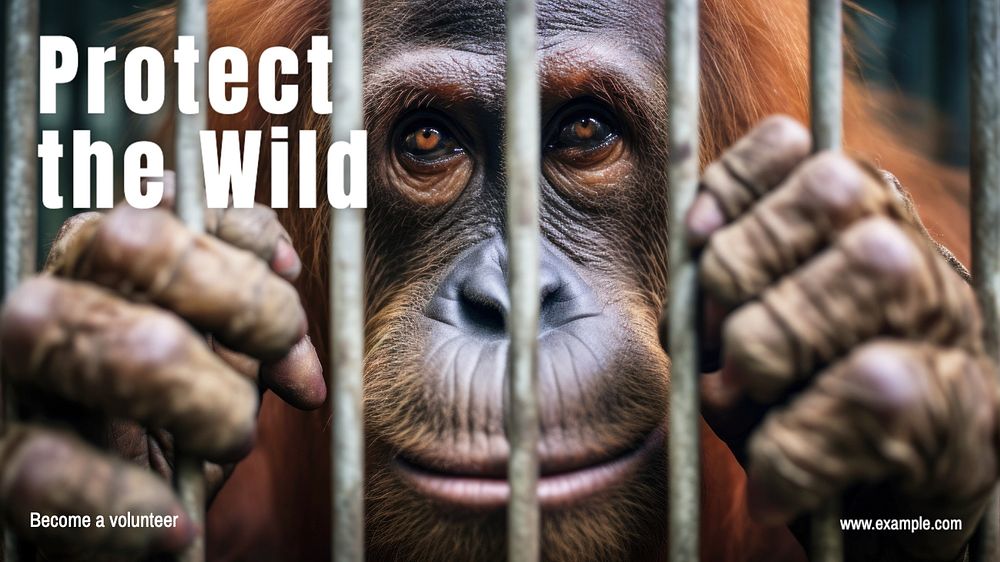 Protect the wild blog banner template, editable text