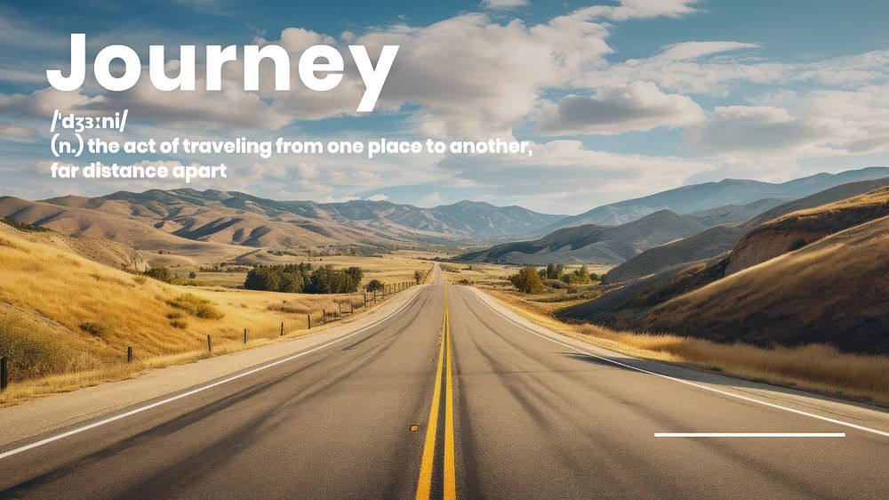 Journey blog banner template, editable text