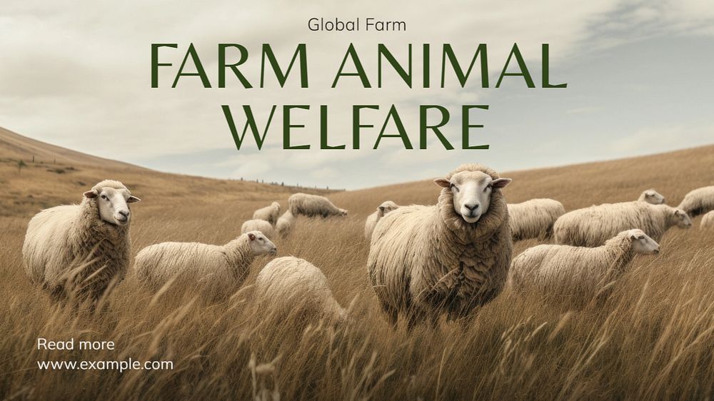 Animal welfare blog banner template, editable text