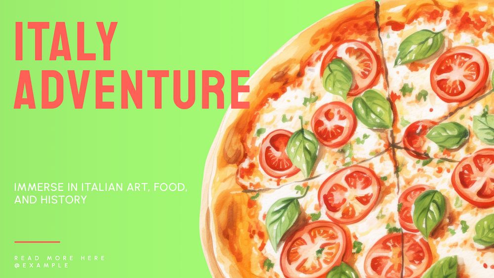 Italy adventure blog banner template, editable text