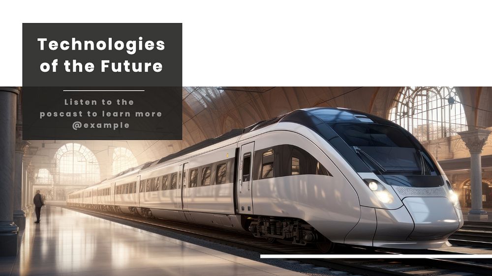 Future technologies blog banner template, editable text