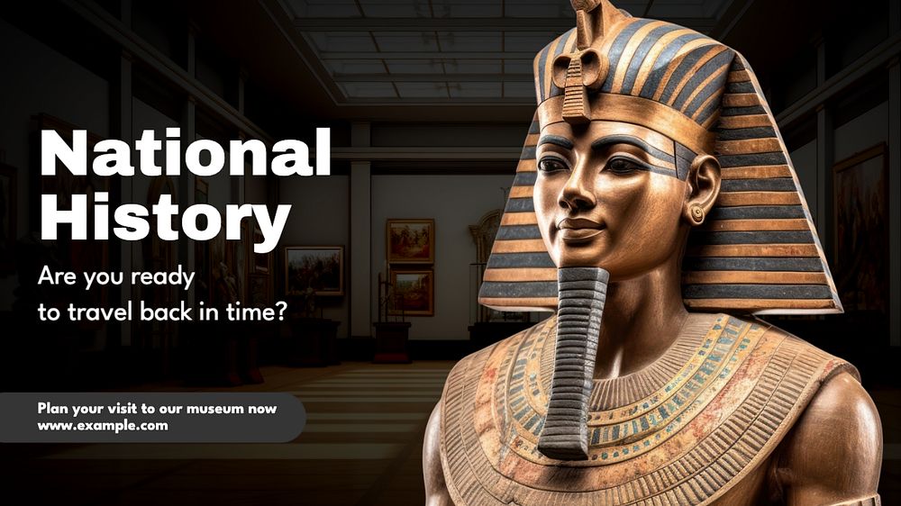 National history banner template, editable text