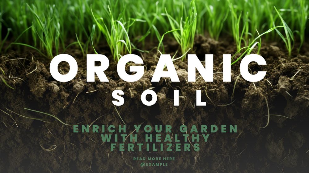 Soil blog banner template, editable design