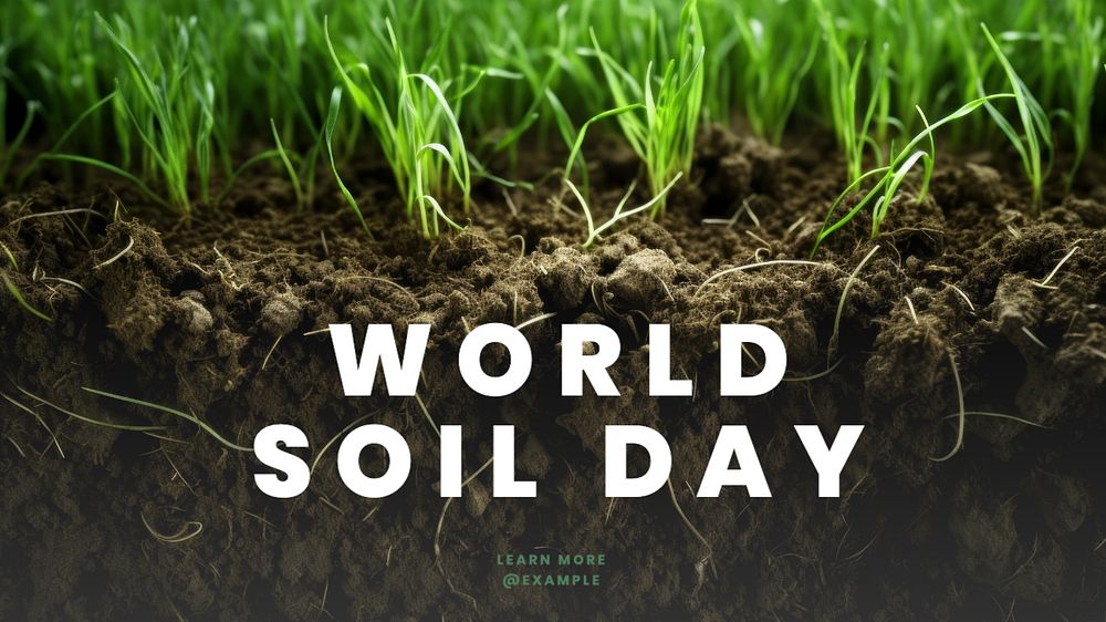 World soil day blog banner template, editable design