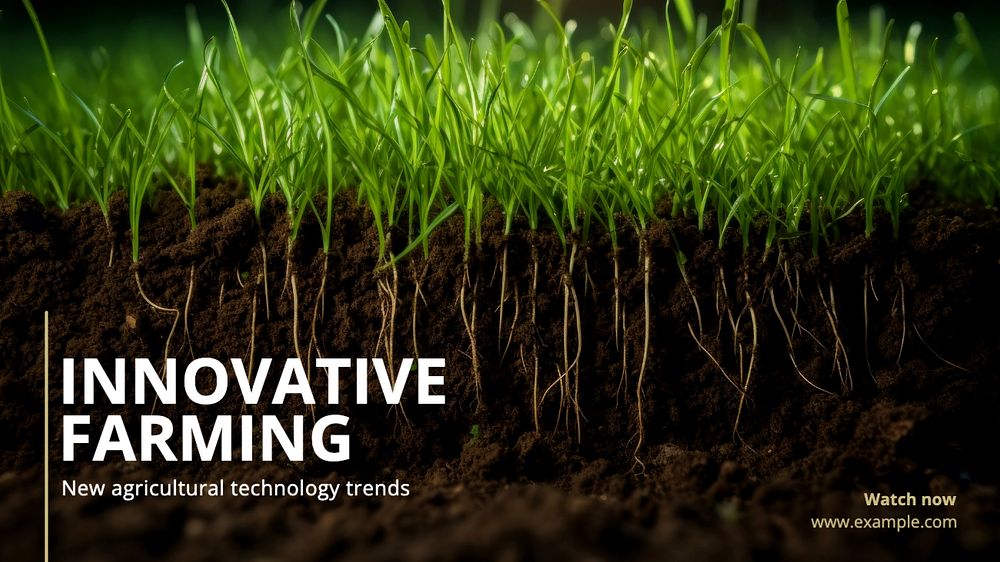 Innovative farming blog banner template, editable text