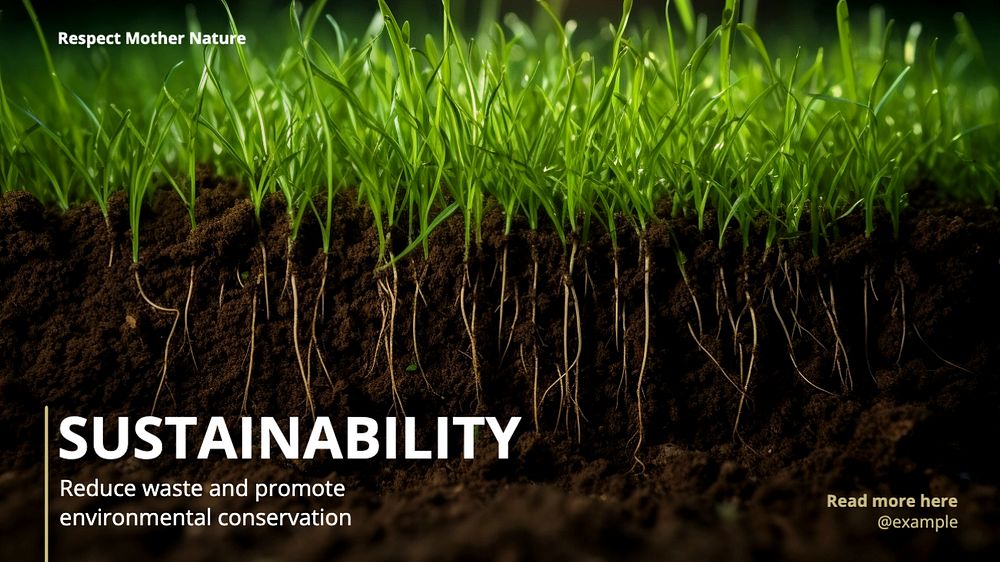 Sustainability blog banner template, editable text