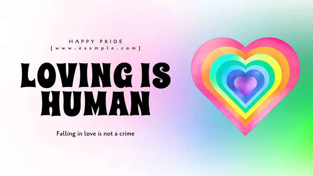 Happy pride Facebook cover template, editable design