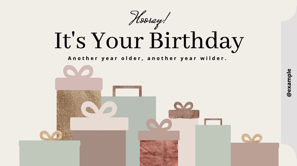 Birthday wish Facebook cover template, editable design