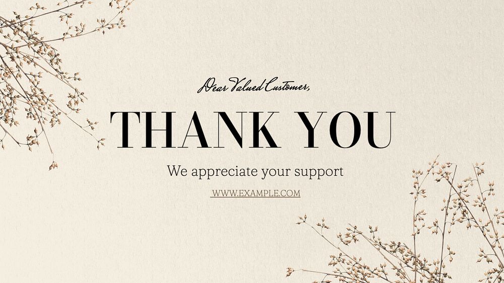 Thank you customer Facebook cover template, editable design