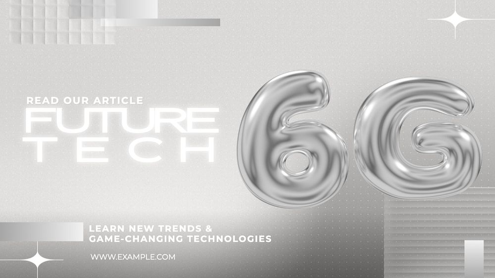 Future technology Facebook cover template, editable design