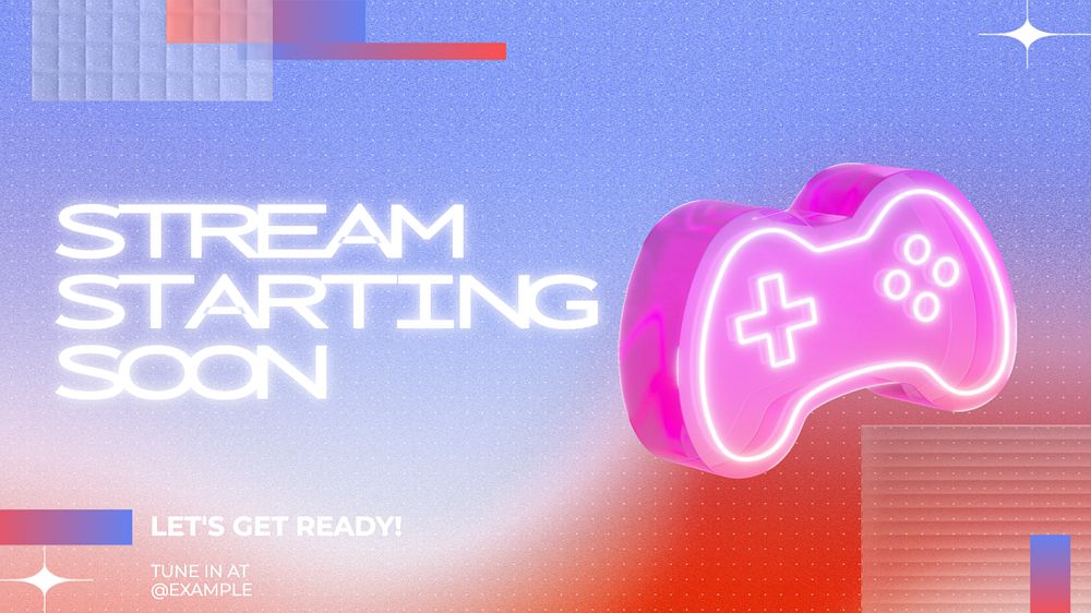 Streaming soon Facebook cover template, editable design