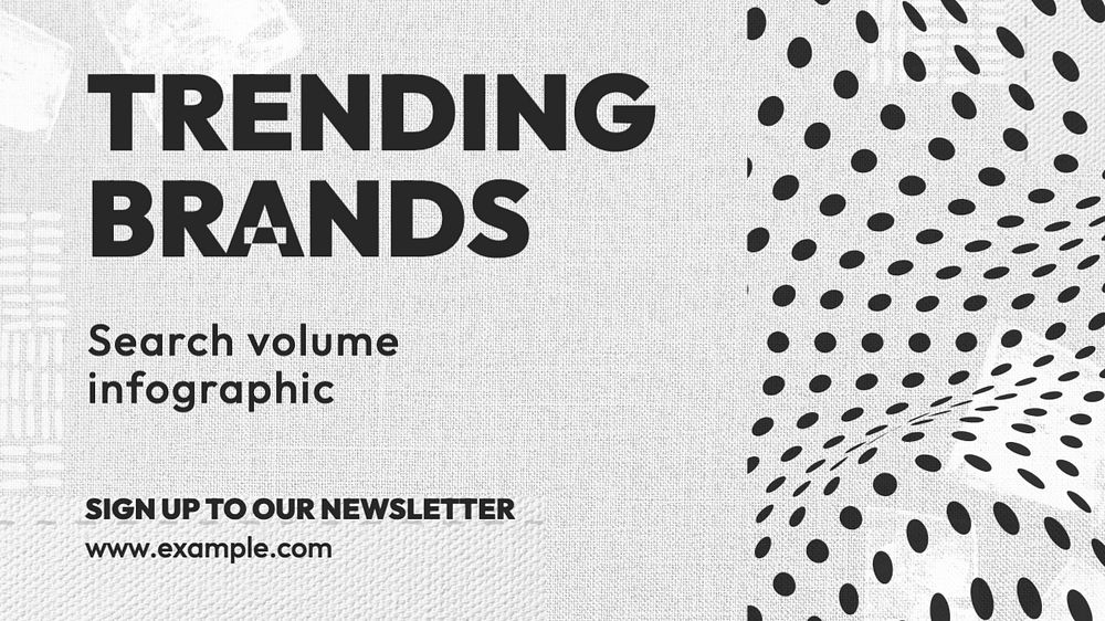 Trending brands newsletter Facebook cover template, editable design