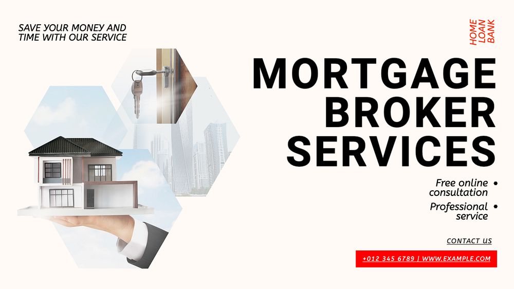 Mortgage Facebook cover template, editable design