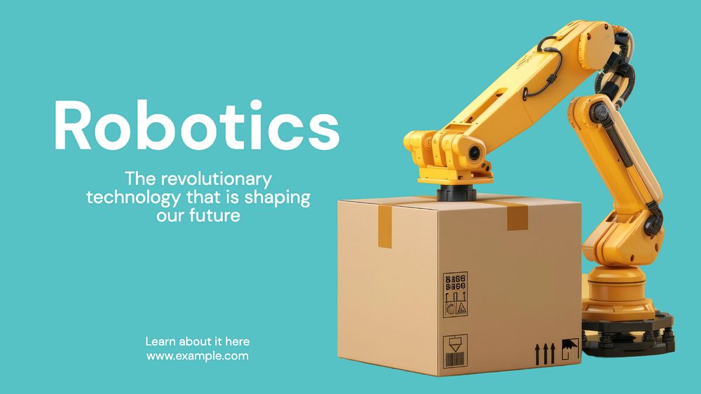 Robotics blog banner template, editable text