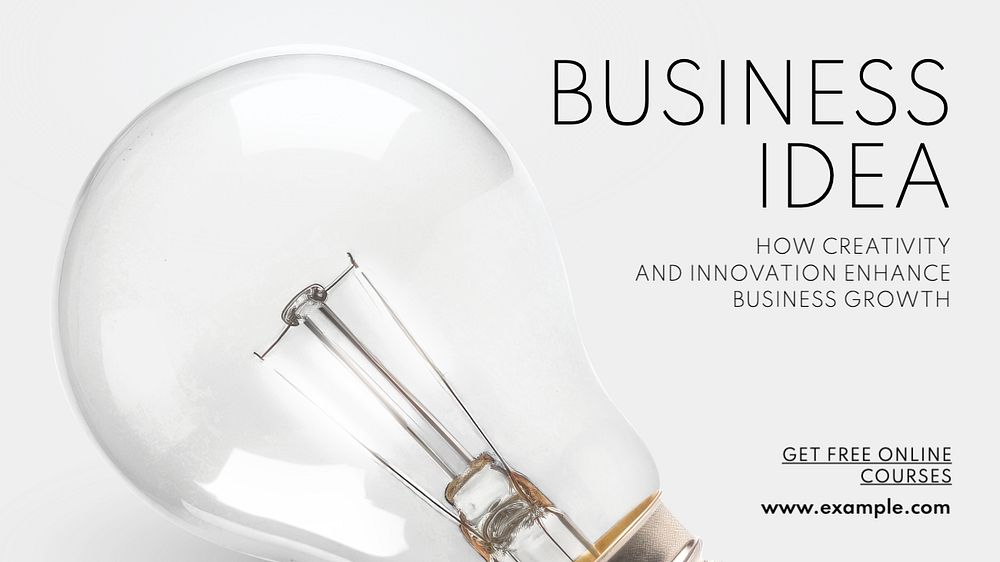 Business idea blog banner template, editable text