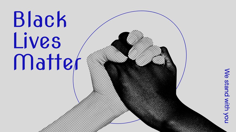 Black lives matter Facebook cover template, editable design