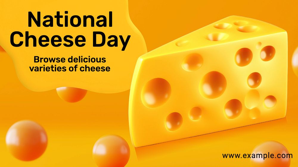 National cheese day  blog banner template, editable text