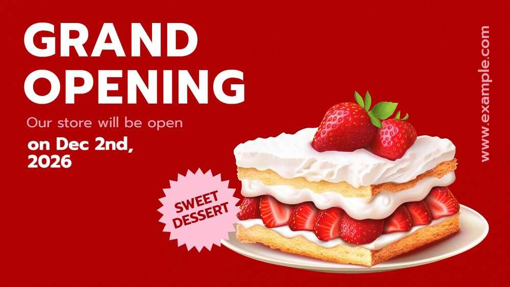 Grand opening Facebook cover template, editable design