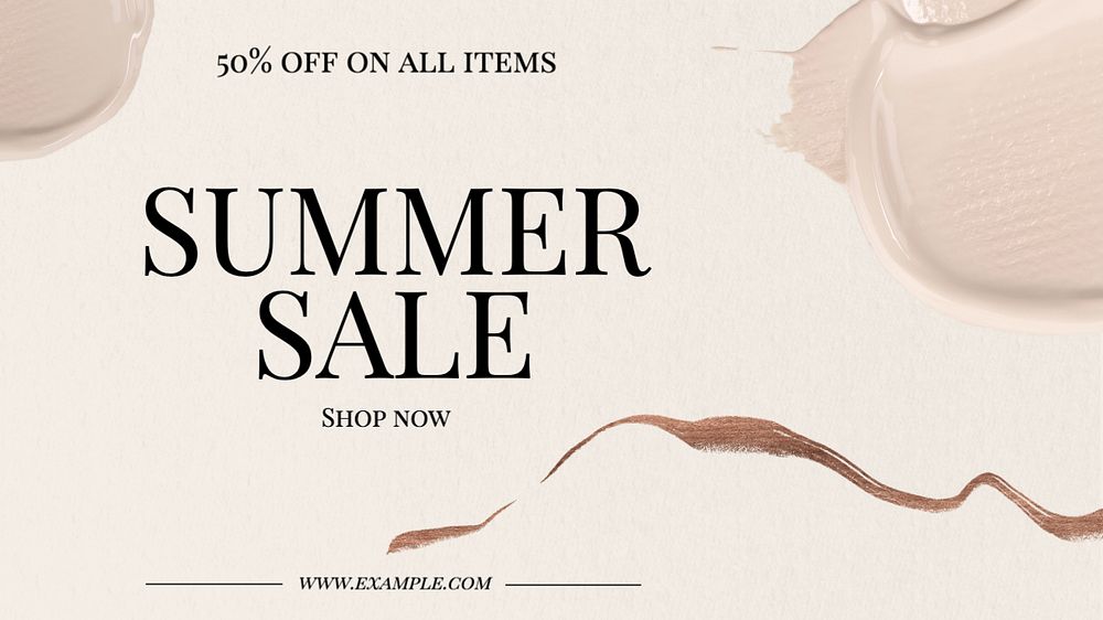 Summer sale Facebook cover template, editable design