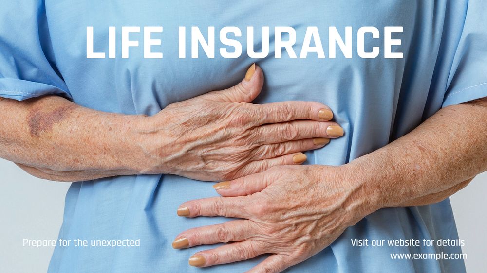 Life insurance  blog banner template, editable text