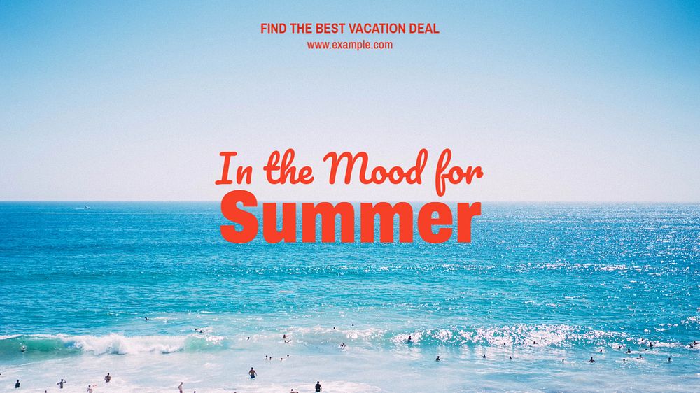 In the mood for summer  blog banner template, editable text