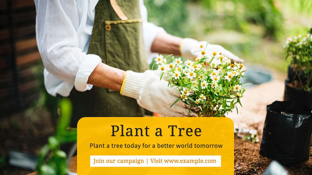 Plant a tree  blog banner template, editable text