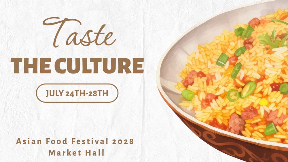 Food festival Facebook cover template, editable design