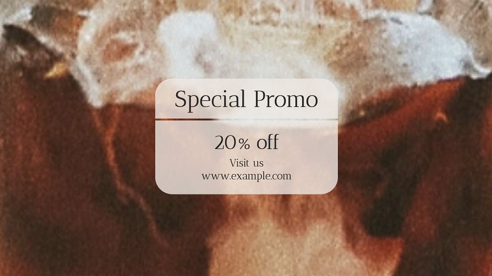 Special promo  blog banner template, editable text