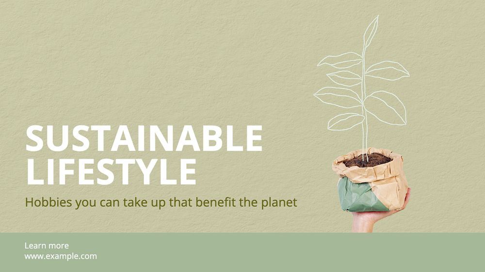 Sustainable lifestyle Facebook cover template, editable design