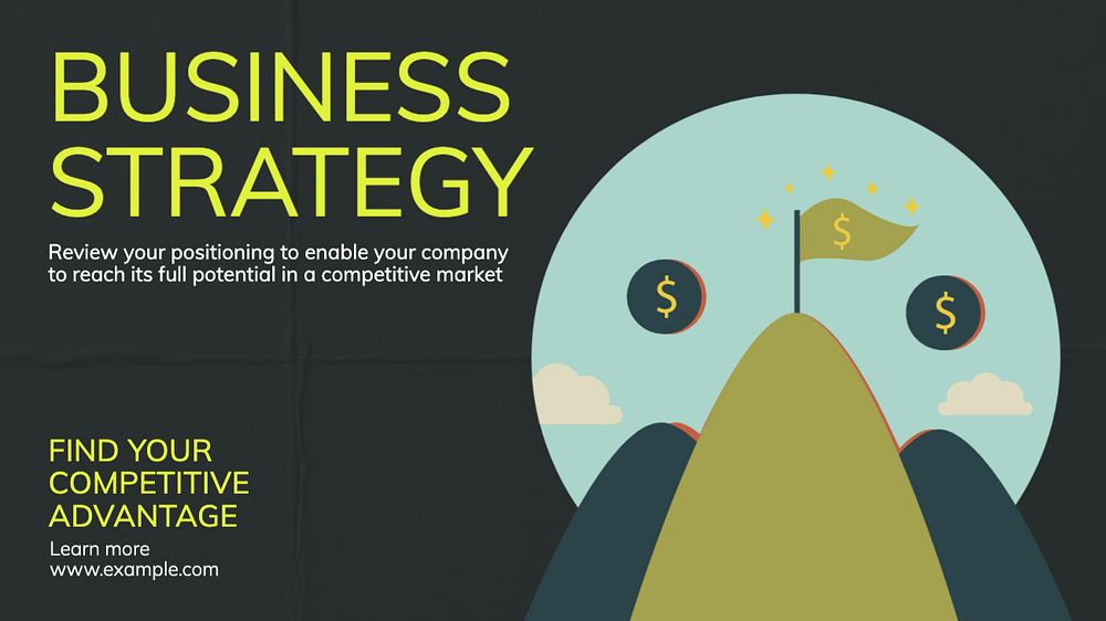 Business strategy Facebook cover template, editable design