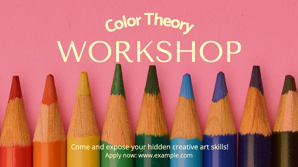 Art workshop blog banner template, editable text