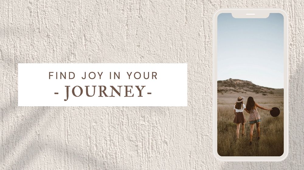 Joyful journey & life  blog banner template, editable text