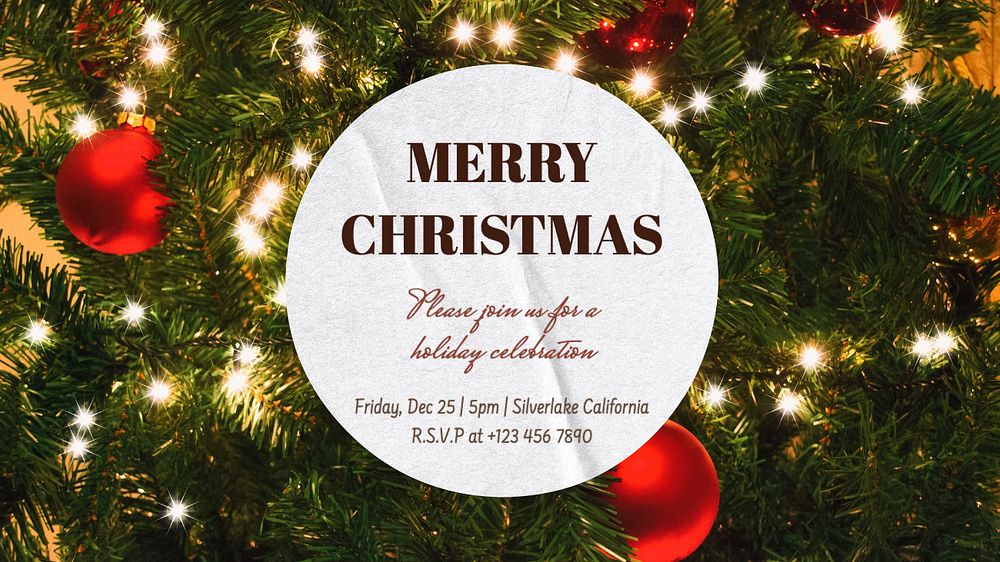 Christmas celebration  blog banner template, editable text