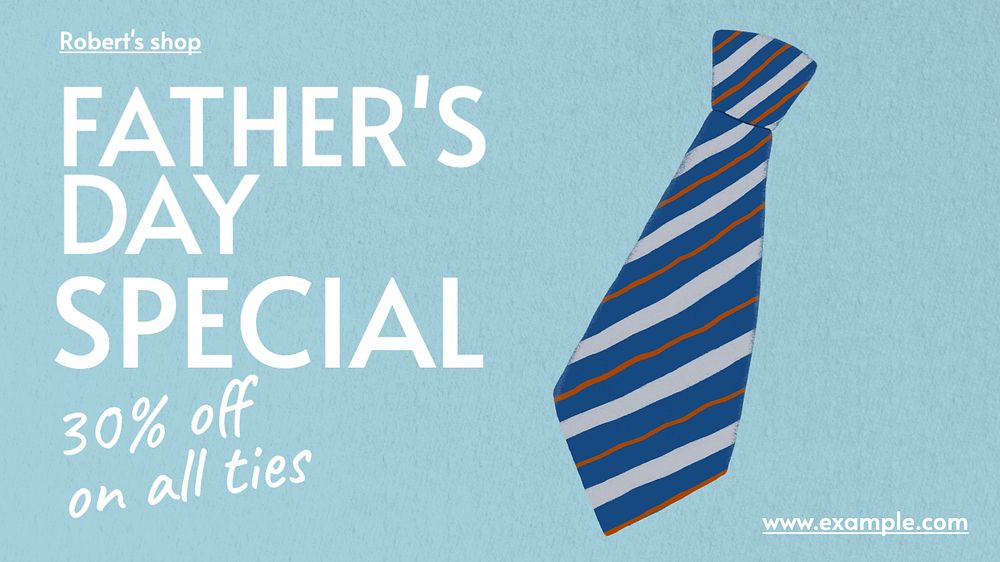 Father's day Facebook cover template, editable design