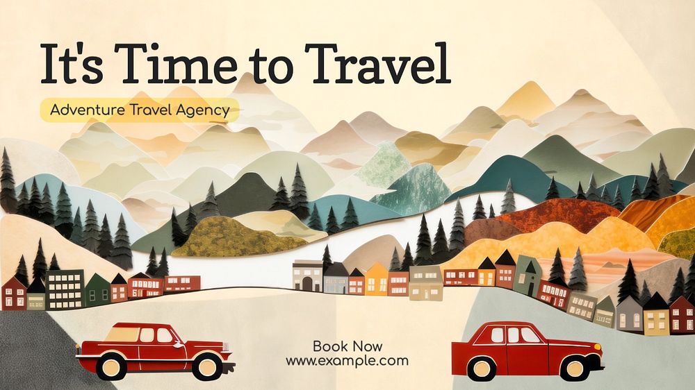 Travel agency Facebook cover template, editable design