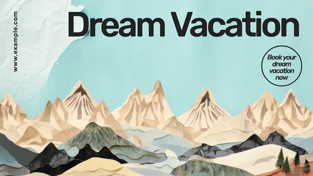 Dream vacation Facebook cover template, editable design