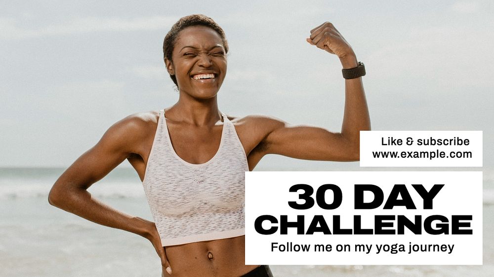 30 day challenge blog banner template, editable text