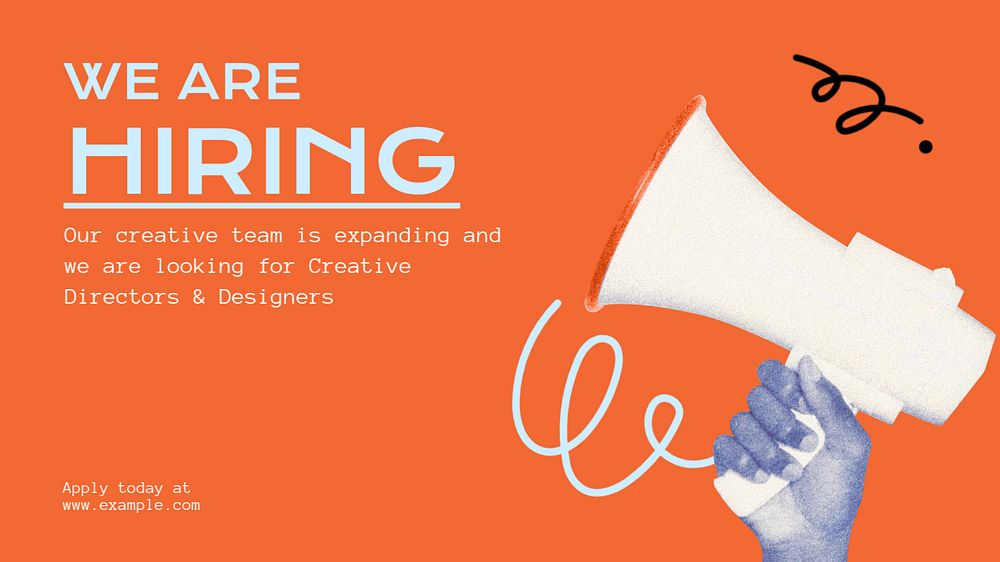 We are hiring Facebook cover template, editable design