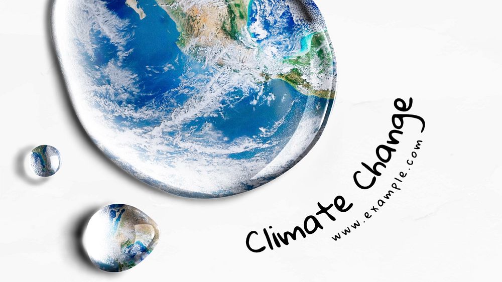 Climate change Facebook cover template, editable design