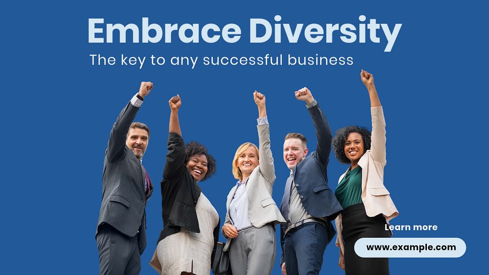 Embrace diversity Facebook cover template, editable design