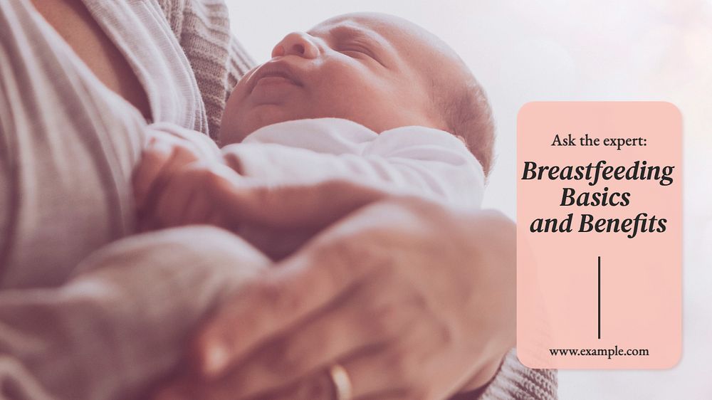 Breastfeeding  blog banner template, editable text